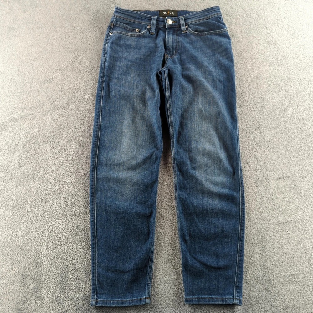 DUER L2X Jeans Mens Fits 30x28 Blue Straight Performance Stretch Denim DU/ER